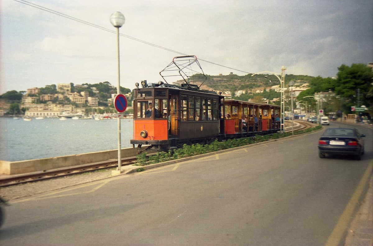 The vintage tram at Sóller, Mallorca